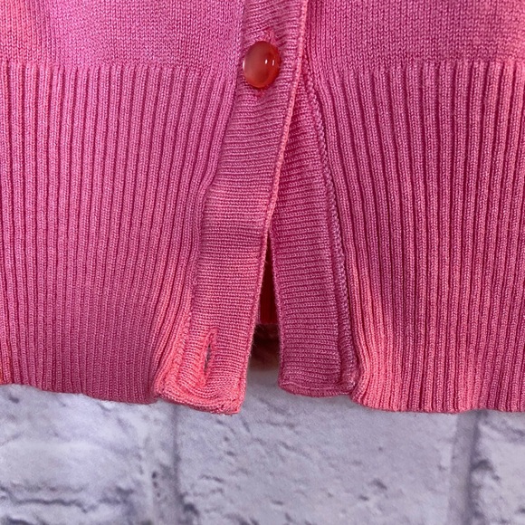 Hell Bunny Pink Cropped Short Sleeve Cardigan Sweater Plus Size 3XL - Picture 5 of 8